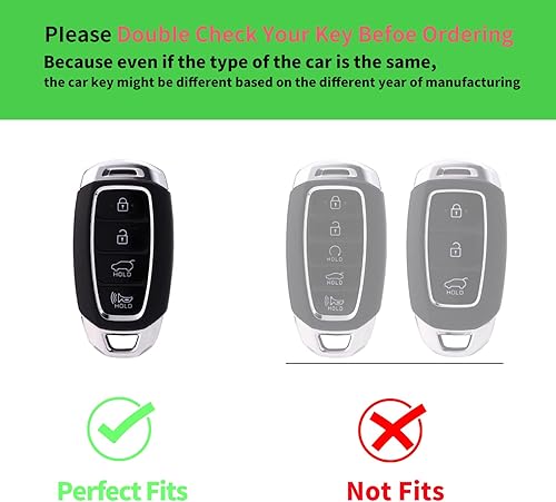 Miniatura 2 de Funda para llavero Hyundai, TPU suave protección de 360 grados para Palisade GT Accent Elantra Kona Santa