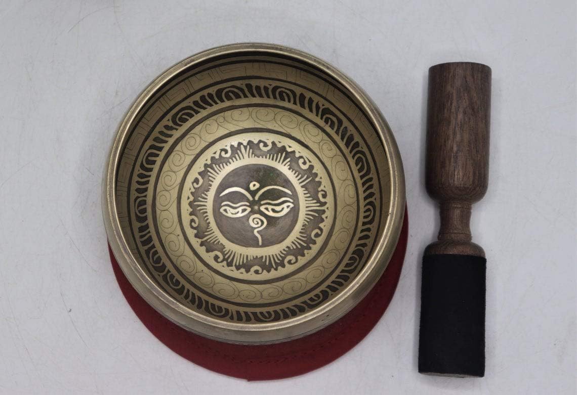 Singing Bowl Nepal-11 cm hand made kasha singing bowl - meditation bowl- sound bowl- Himalayan bowl from nepal - gift set