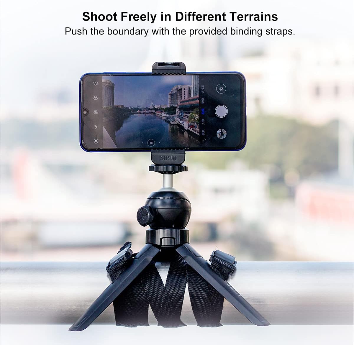 Sirui 3T05PH Mini Table Top Tripod with Phone Clamp and Bluetooth Remote