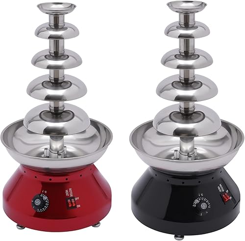 Miniatura 5 de Fuente de chocolate, torre comercial de fondue de chocolate caliente de 230 W, 101.4 fl oz, máquina de calentamiento de fusión de chocolate de acero