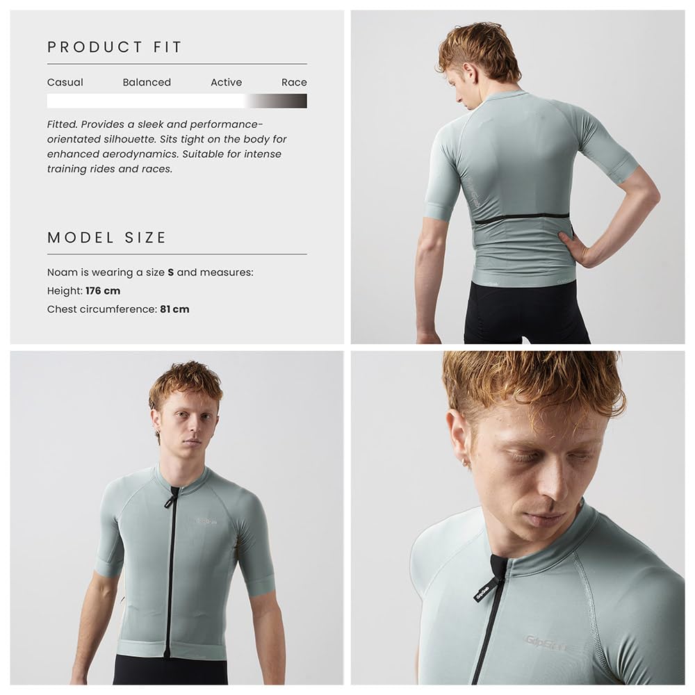 GripGrab PACR Maillot de Ciclismo de Manga Corta para Hombre, Manga Corta