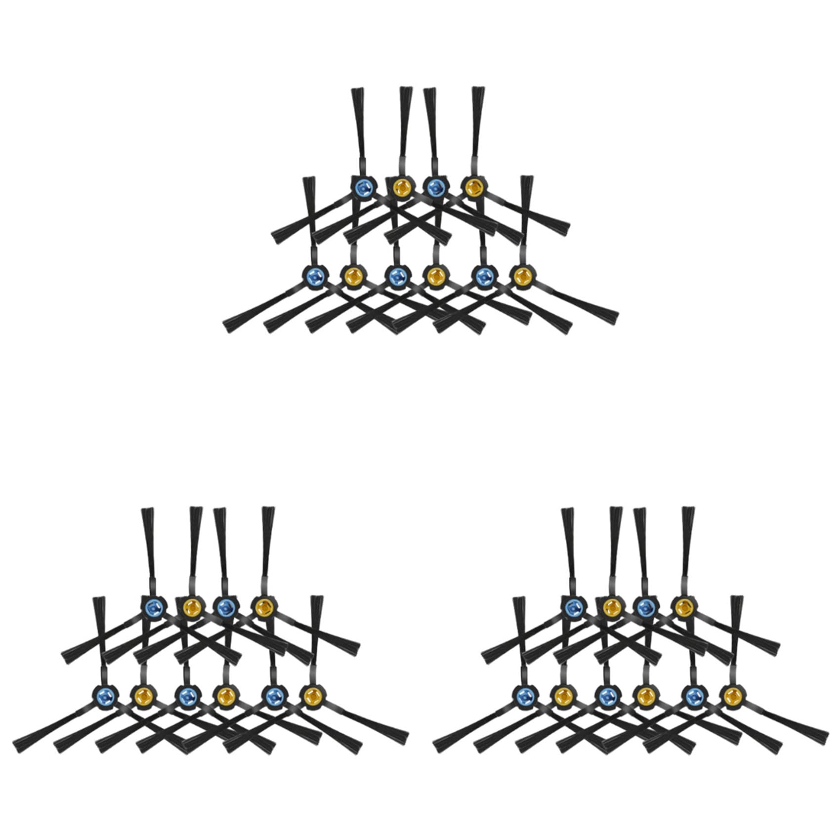 Vjsujehgy 30Pcs Robot Vacuum Cleaner Side Brush for V8 V8S X750 A7 X800 X785 V80 Robotic Vacuum Cleaner Parts Accessories