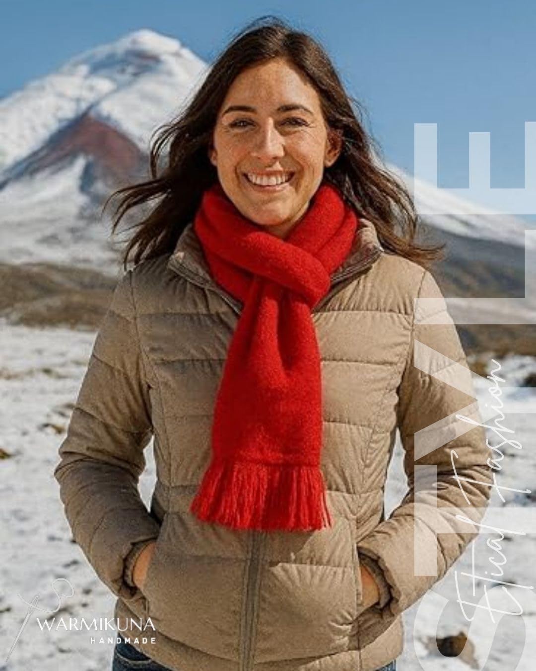 Cashmere scarf – Elegant Lightweight Wool Scarf for Women – Handmade, Ethical & Sustainable Fashion - Image 3