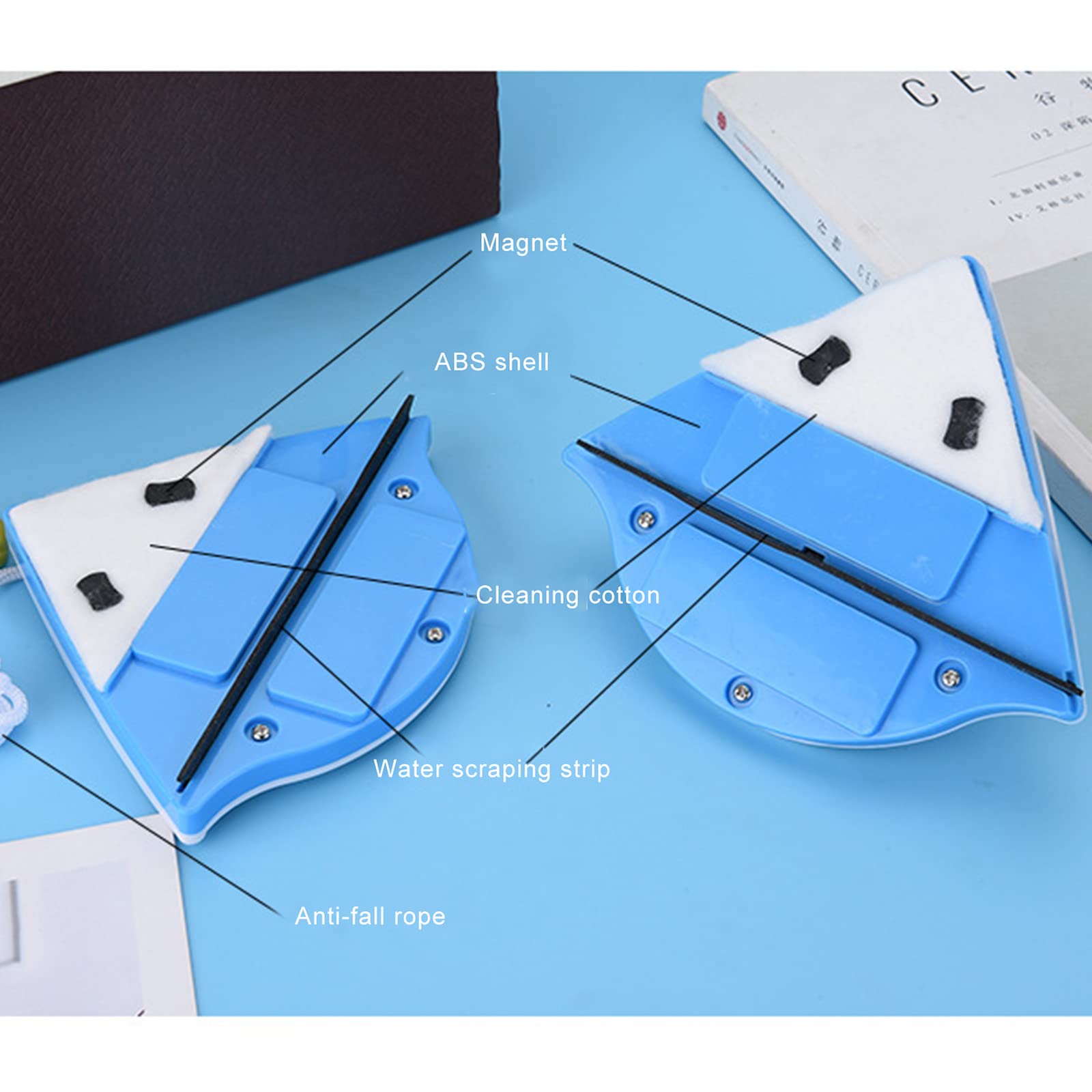 Dwustronny środek do czyszczenia okien, Magnetyczny środek do czyszczenia okien, narzędzie szyb domowych, szczotka wycierania w budynkach i samochodach o grubości 3-8 mm