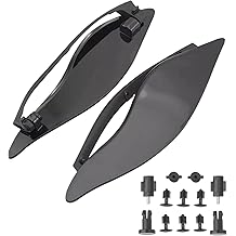 Fairing Air Deflectors Side Wing Windshield Adjustable Wind Deflectors Compatible with 2014-2024 Harley Electra Glide Street Glide Tri Glide Ultra Limited Fairing Side Shield (Black)
