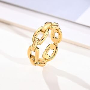 Amazon.com: VNOX Gold Rings for Women - 14k Gold Plated Stainless