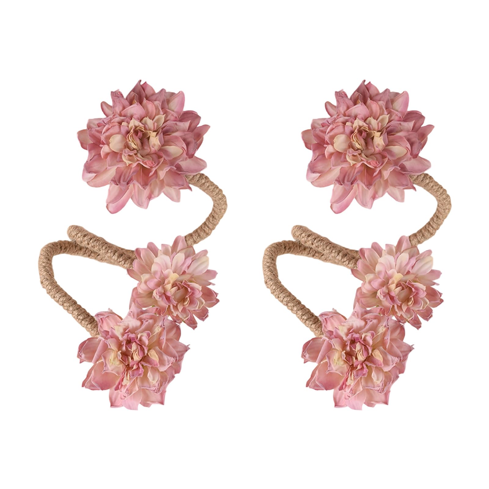 SHINLHUA Drape Tieback Holders Curtain Tiebacks Flower Curtain Buckles Rope Decorative Curtains Holdbacks for Home Decors Tiebacks