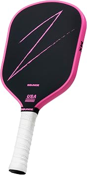 Bounce K1 Pickleball Paddles, 3K T700 Raw Carbon Fiber Pickleball Racket with 16MM Core & Long Handle, Designed for Ultimate Spin, Control & Power, USPA Approved.