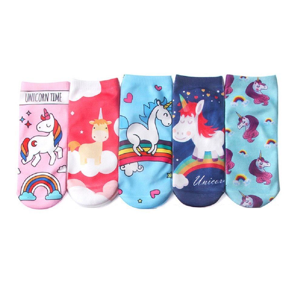 ❗️sachicoco8⭐️  ZXJOY Unicorn Socks Womens/Girls/Kids Funny Crew Socks 3D
