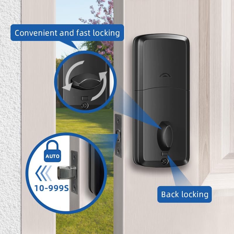 Image showing a hand pressing the hash key on the keypad to engage the one-key lock function.
