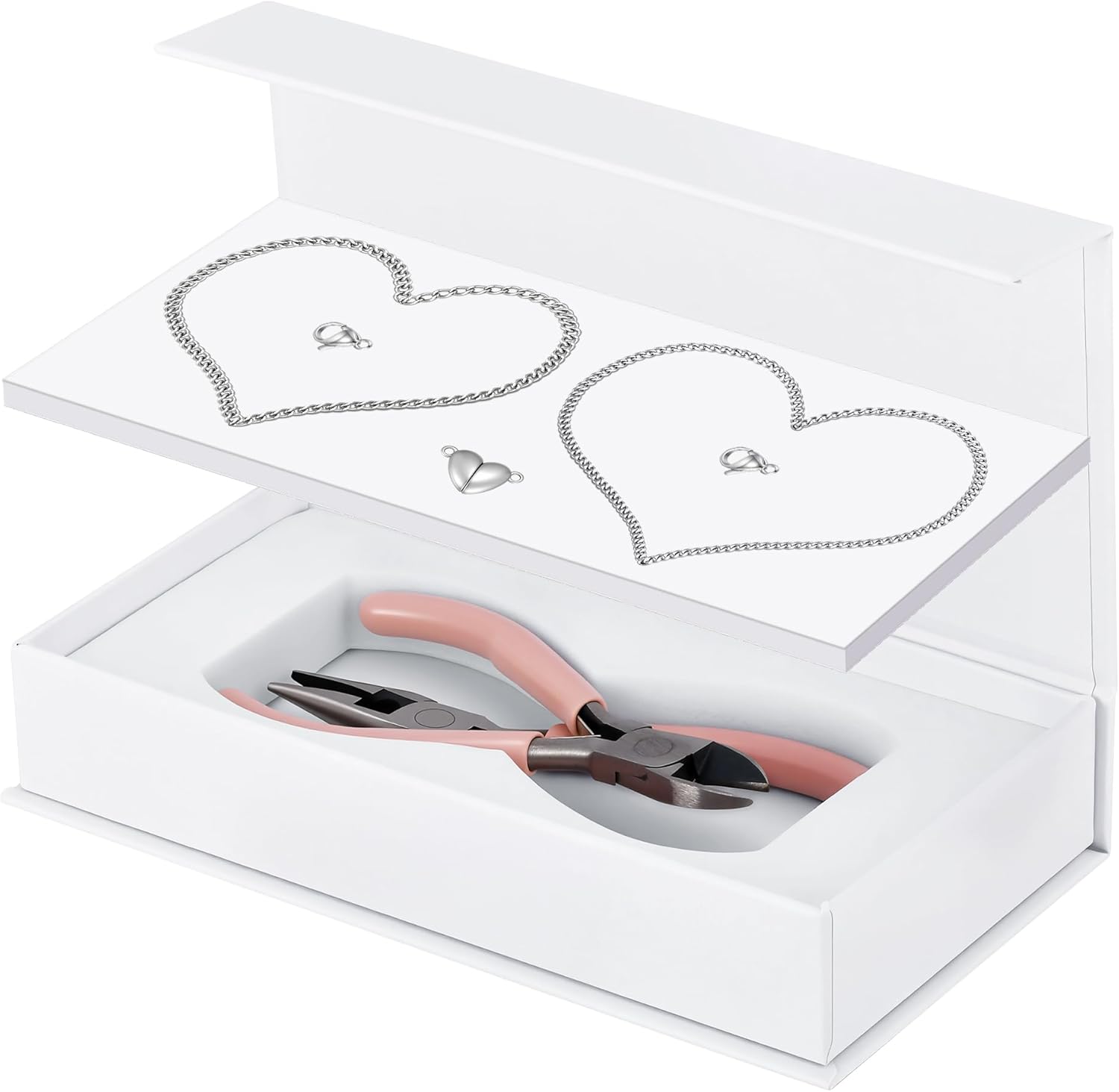 Permanent Couples Matching Bracelets Kit - DIY Bracelet Set Cuban Adjustable Link Bracelets Gifts for Boyfriend, Valentines Day Gifts for Him Her Matching Bracelets Unique Jewelry Gift for Anniversary Birthday