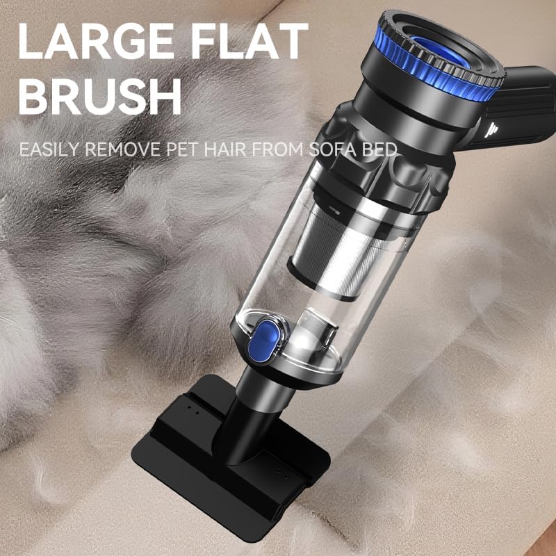 Car Vacuum Cleaner Portable Cordless, 18000PA Suction, 3-in-1 Foldable Handheld Vacuum & Air Duster with Brushless Motor, One-Click Dust Removal for Car Home Cleaning