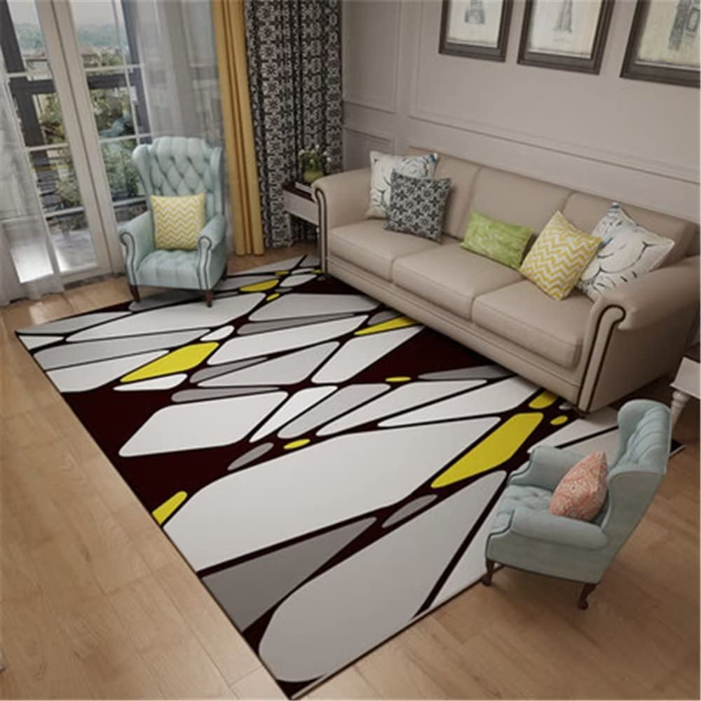 Tapis de terrasse extérieur t 200x300cm résistant grand tapis de salon gris