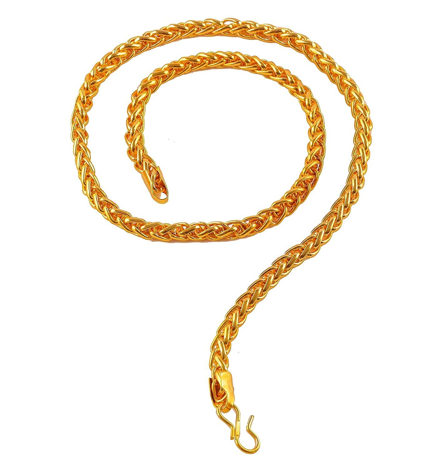 Lallantika [15 1 gram gold plated jewellery necklace neck chain artificial fashion stylish imitation long chain for men and women Traditional long copper gold plated mala for luxurious look (B0D1M9XN1B) Amazon Price History, Amazon Price Tracker