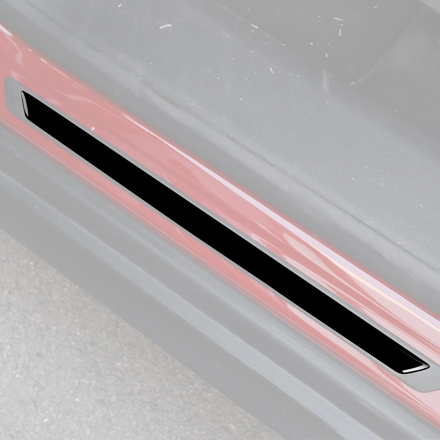 Car Carbon Fiber Accessories Door Sill 4PCS Protective Cover Sticker Anti-Scratch Compatible with Alfa Romeo Stelvio 2016 2017 2018 2019 2020 2021 2022 (Piano Black)