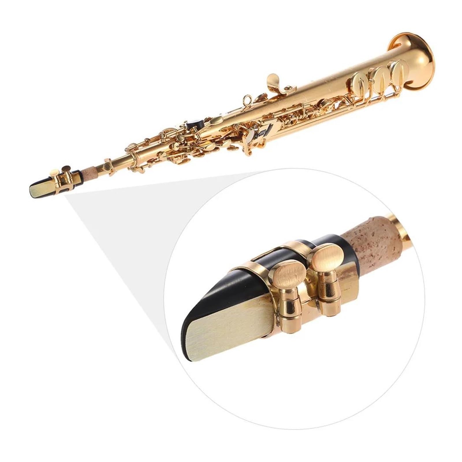 Sassofono Saxophone Dritto Professionale In Ottone Sib Si Strumento A Fiato Sassofono