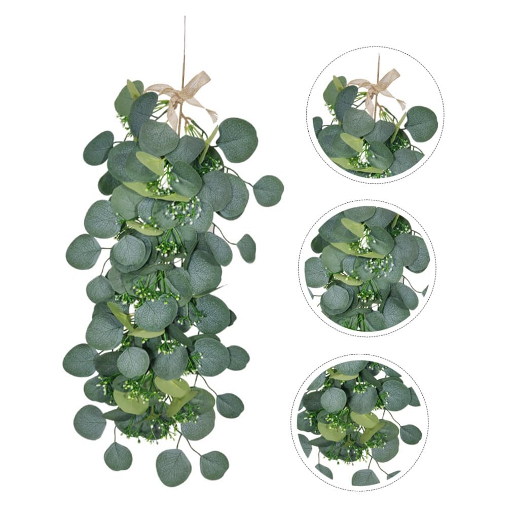 Garneck 3pezzi Decorazione Da Parete Artificiale Eucalipto Verde Per Interni Piante Fittizie Per Casa Negozi e Matrimoni Atmosfera Naturale e Realistica Per Eventi e Festività