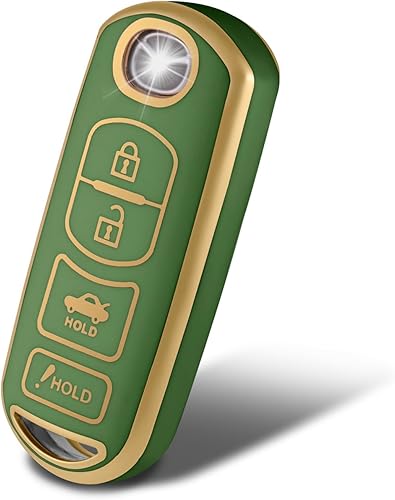 Funda de TPU suave para llavero compatible con Mazda 3, 6, 8, Miata MX-5, CX-3, CX-5, CX-7, CX-9, 234, botón de entrada sin llave, control remoto