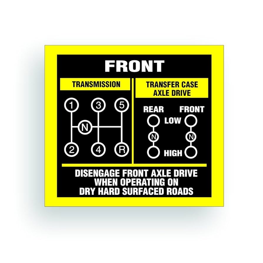 Amazon.com: 3X Transmission Shift Pattern Sticker Decal