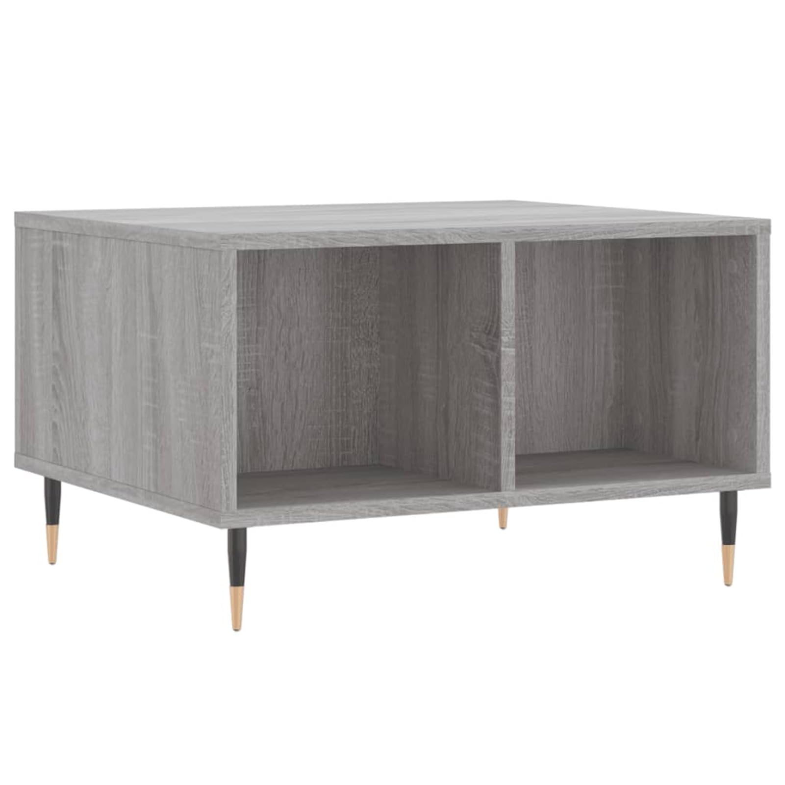 Homgoday Tavolino da caffè Sonoma grigio 60 x 50 x 36,5 cm, in legno ingegnerizzato, tavolino da tè per soggiorno, sala ricevimenti degli ospiti, camera da letto e ufficio, tipo 1