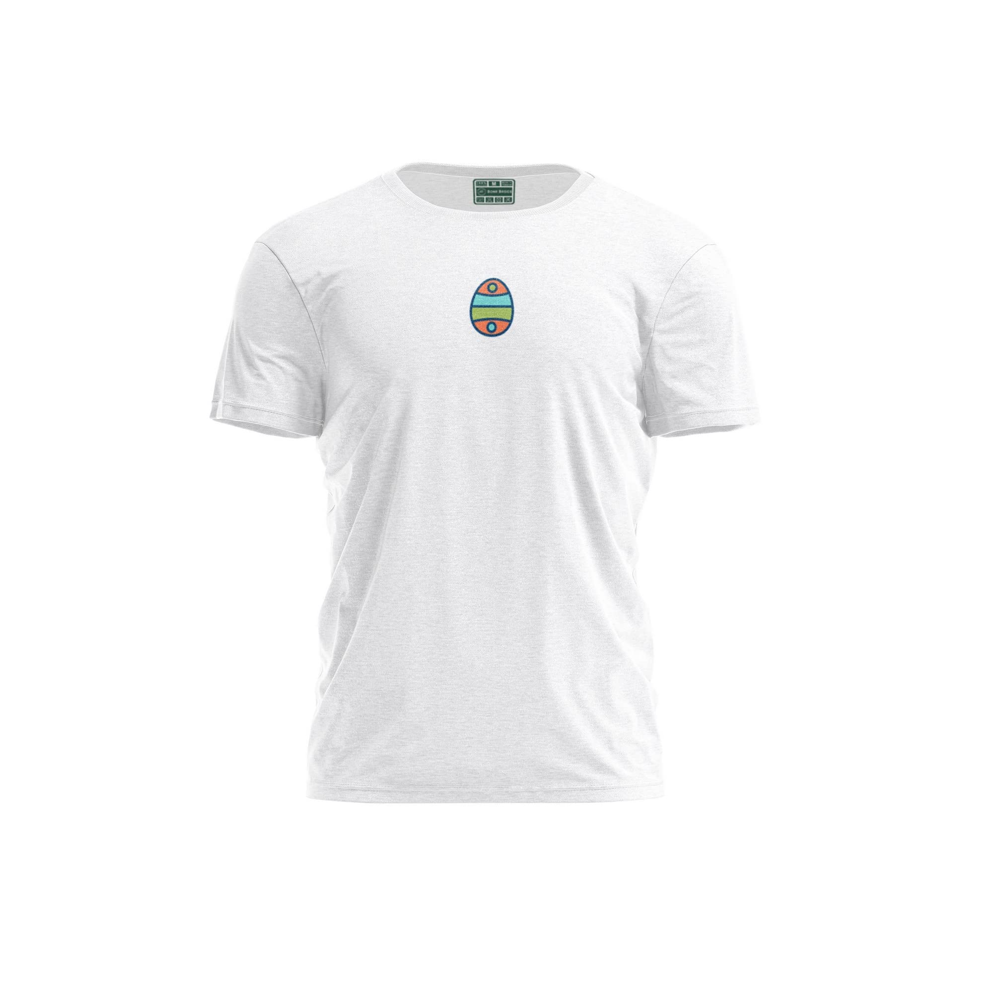 Bona Basics, Digitally Printed, Men's Basic T-Shirt,%100 Cotton, White, Casual, Men's Tops, Size: L