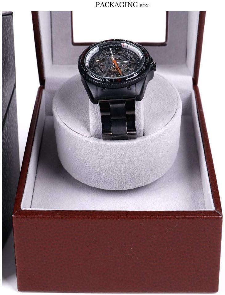 FENOKD Automatic Watch Winder,Winding Table Watchs Box,High-Grade PU Leather 1+0 Electric Shaker On The Chain Rotating Box,Watc