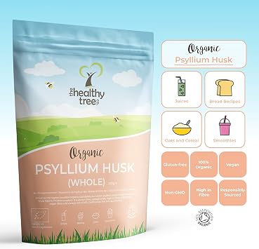 TheHealthyTree Company Organic Psyllium Husk, Whole, 250g