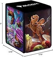Vista 6 de Ultra Pro - Wilds of Eldraine Alcove Flip Deck Box Food Fight for Magic: The Gathering, Protect & Store Commander MTG Decks, almacenamiento