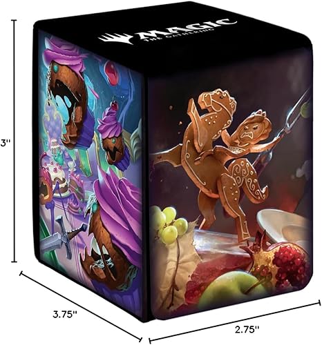 Miniatura 6 de Ultra Pro - Wilds of Eldraine Alcove Flip Deck Box Food Fight for Magic: The Gathering, Protect & Store Commander MTG Decks, almacenamiento de