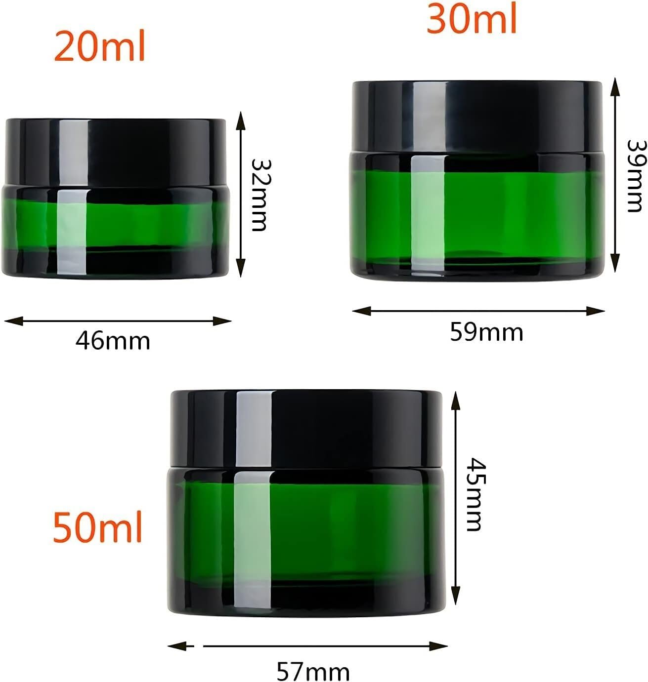 Confezione da 4 contenitori vuoti for crema for il viso con(Gold,20ml)