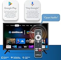 Vista 5 de continuus Smart TV RV de 24 pulgadas y 12 V – Android TV con Google Assistant, Chromecast y aplicaciones de transmisión gratuitas – 720p HD