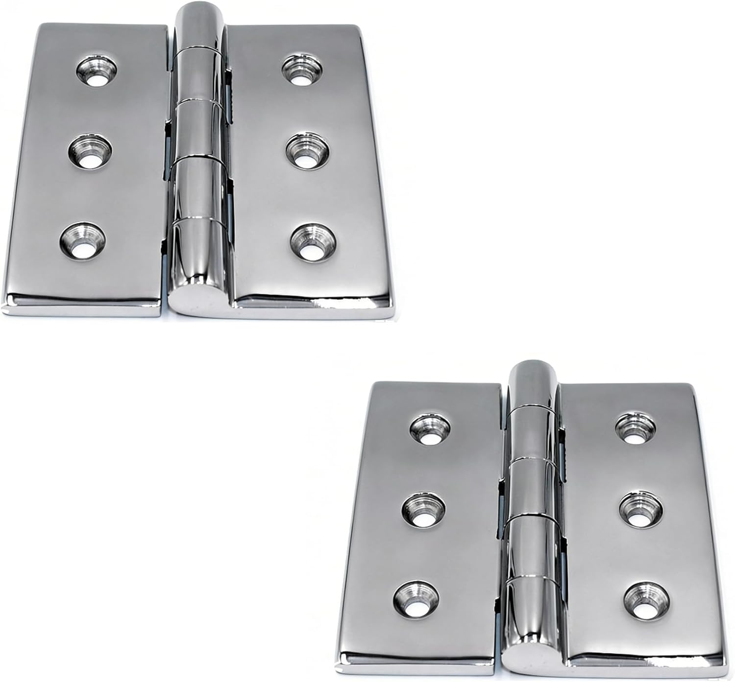 316 Stainless Steel Boat Hatch Hinges Heavy Duty 3.94"x 2.91"(100x74mm), Hinges Marine Grade, 2 Packs Casting Cabinet Door Hinge with Screws