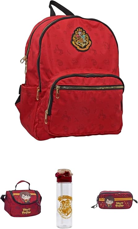 Harry Potter Sırt Çantası, 4 Parça Set, Kırmızı