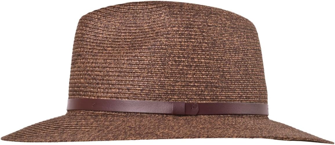 Bigalli Trekker Straw-Style Fedora Hat – Lightweight Breathable Packable Summer Hat UV Protection SPF 80