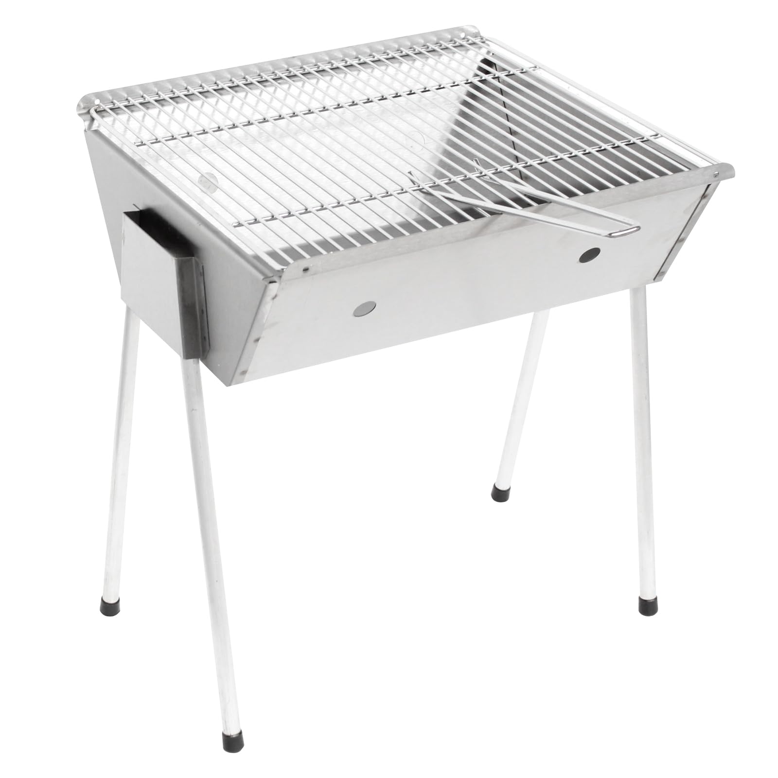 Silver Econo 430 Stainless Steel Charcoal Bbq Barbecue Braai Outdoor Cooking 6 Person