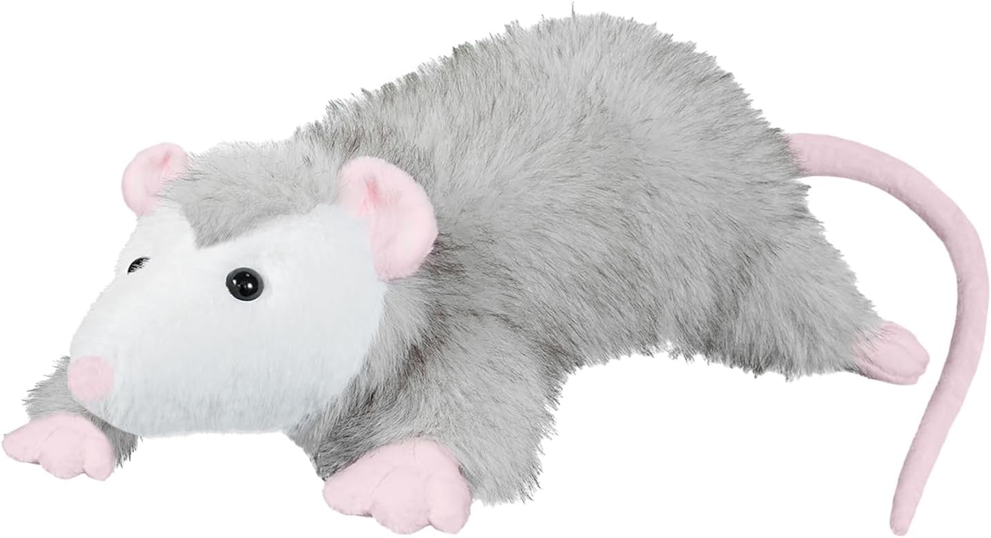 Opossum Stuffed Animal, 20" Grey Realistic Cute Possum Plush Gifts, for Boys Girls Possum Lover Gift Lively Fun Home Decorations