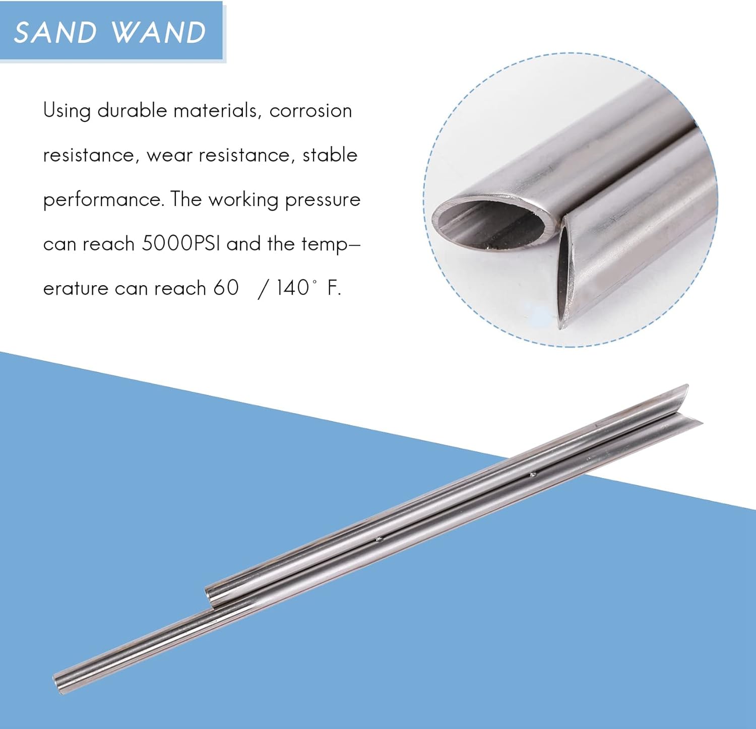 Pressure Washer Sandblasting Kit, Wet Sandblaster Attachment, 5000 PSI, 1/4 Inch Quick Disconnect 1Set