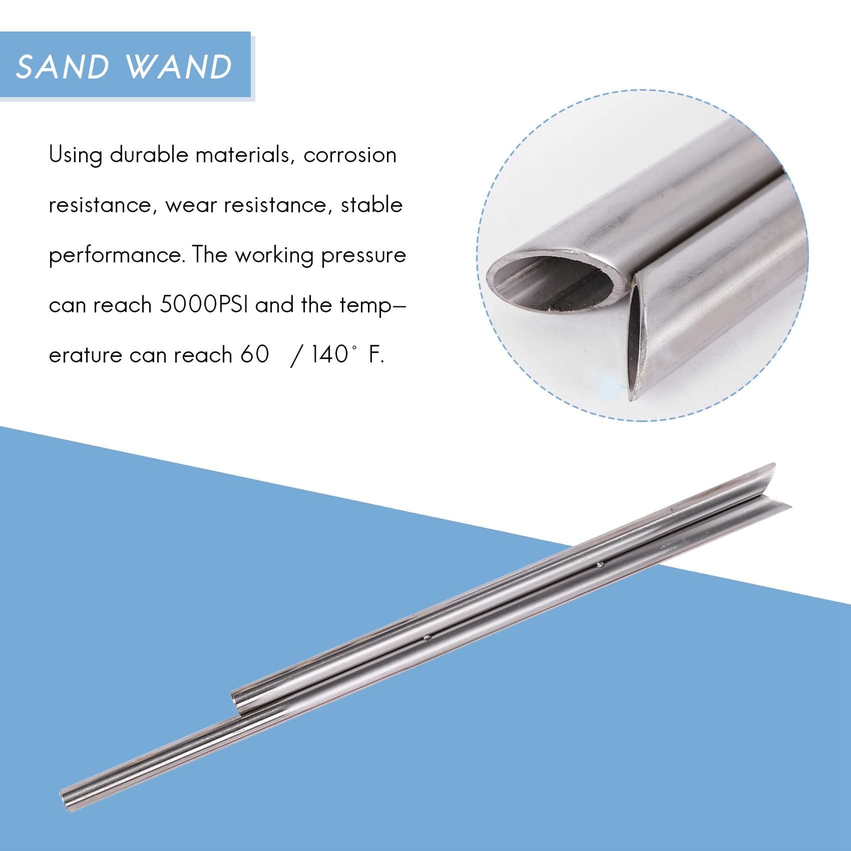 Jkjhbhged Pressure Washer Sandblasting Kit, Wet Sandblaster Attachment, 5000 PSI, 1/4 Inch Quick Disconnect 1Set