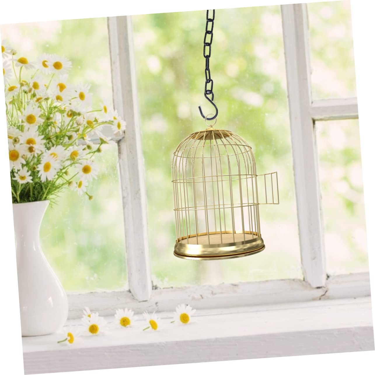 ibasenice 2sets 2 Pieces Hanging Chain Hanger for Bird Feeder Planter Lantern and Ornament Double for Easy Use for Home and Outdoor Display 2pieces*2