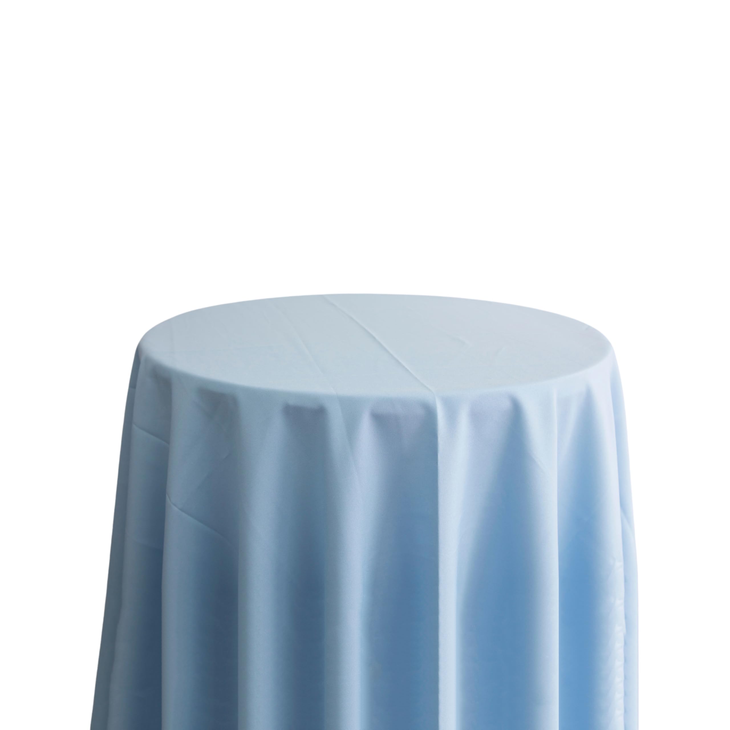 Decor Essentials Cornflower 120 Round Polyester Tablecloths, 170Gsm, Stain-Resistant, Wrinkle-Resistant, 132Cm Round, 120Cm Round, 90X90cm (Cornflower 120" Round)
