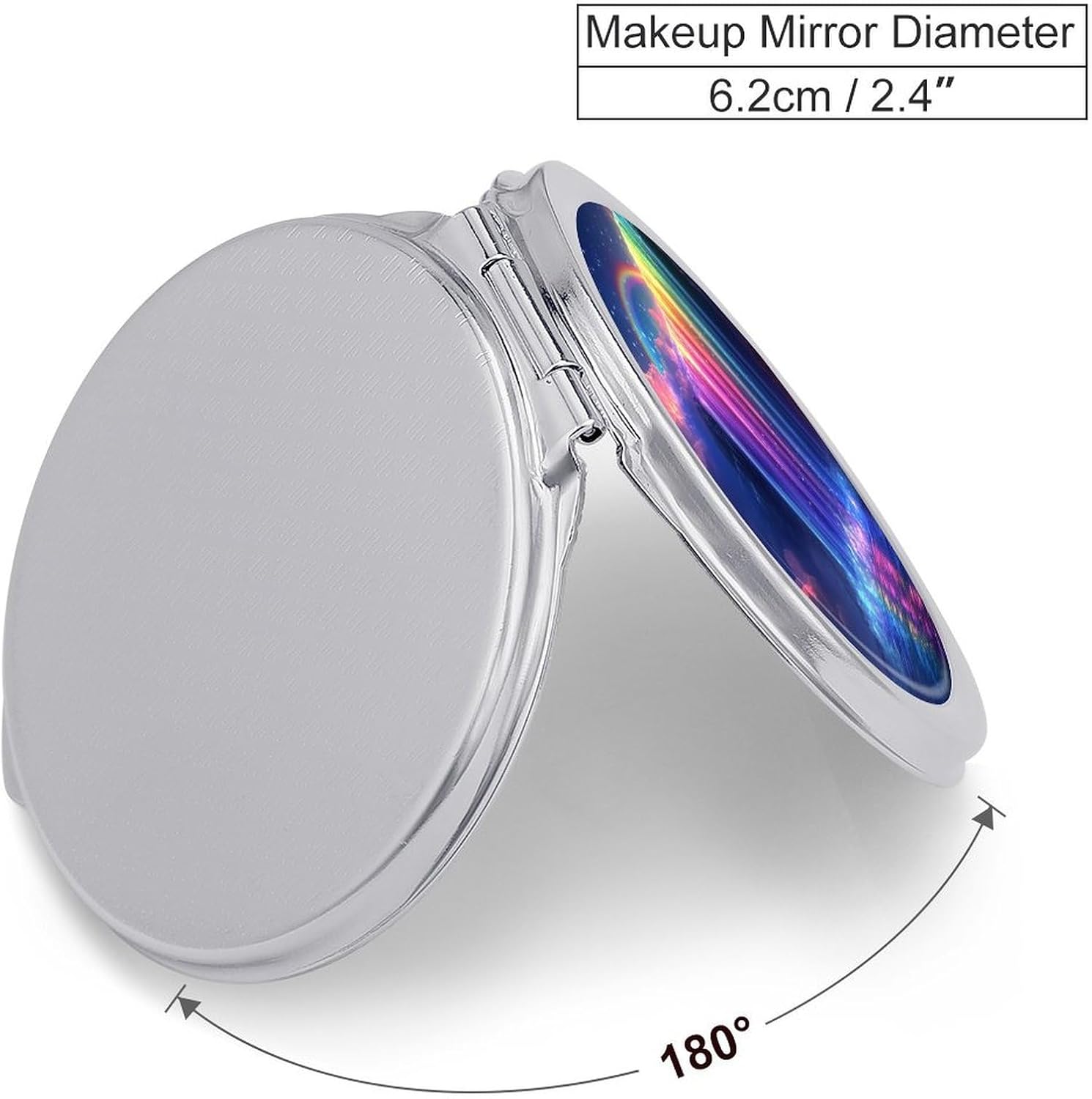 Colorful Waterfall Landscape Compact Makeup Mirror Mini Foldable Cosmetic Mirror Portable Travel Mirror for Purse Pocket