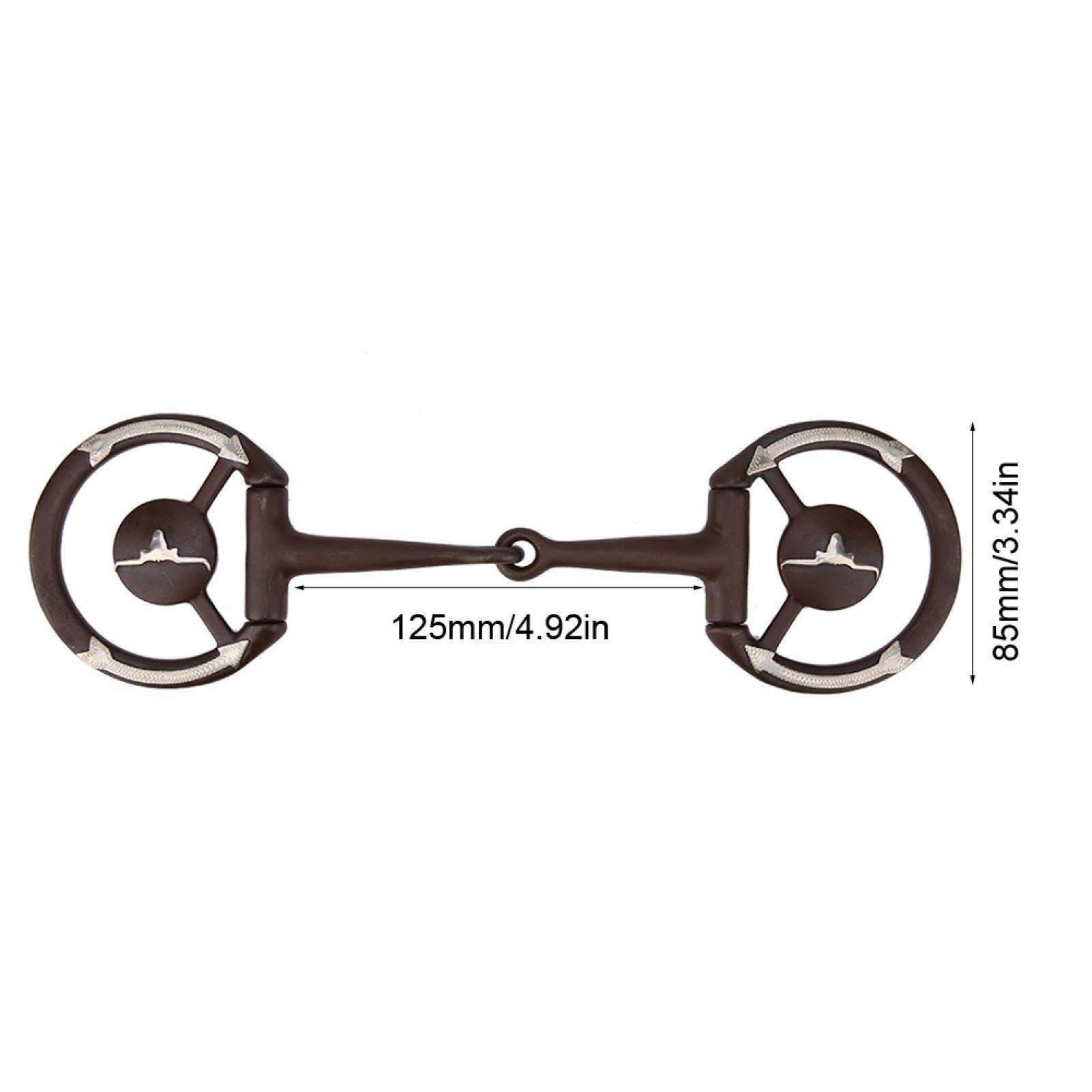 Broca de Boca de Caballo, Broca de Espesor de Acero Inoxidable Rodillo de Broca de Boca Suelta con Incrustaciones de Cobre, Accesorio de Carreras de Caballos