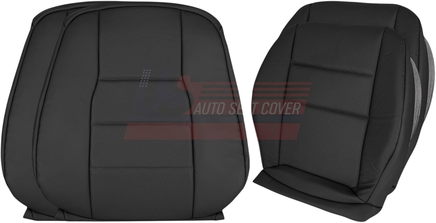 US Auto Seat Cover 2008-2015 fits Mercedes-Benz GLK-Class Leather Front Replacement Covers Black