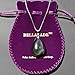 Bella Jade Teardrop Pendant Necklace Made of Rainbow Obsidian Gemstone, w 18