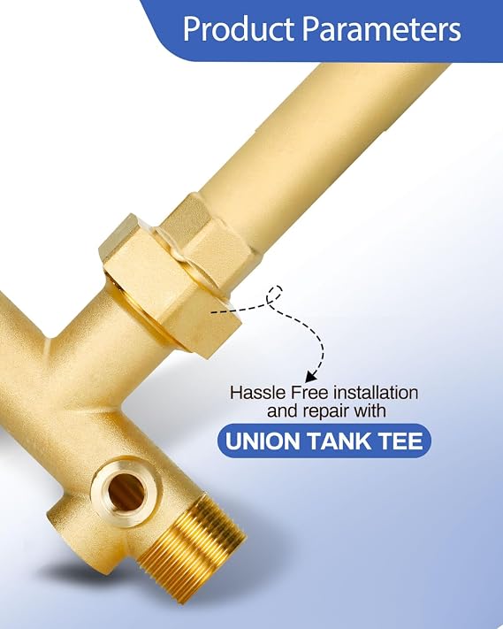 Miumoon 1x 11Well Pressure Tank Tee Kit with Union, 40-60Psi Pressure Switch, Ball Valve, 100 Psi Pressure Gauge, Relief Valve, Drain Valve, Well Tank Tee Kit for Tank with Diameters Up to 16
