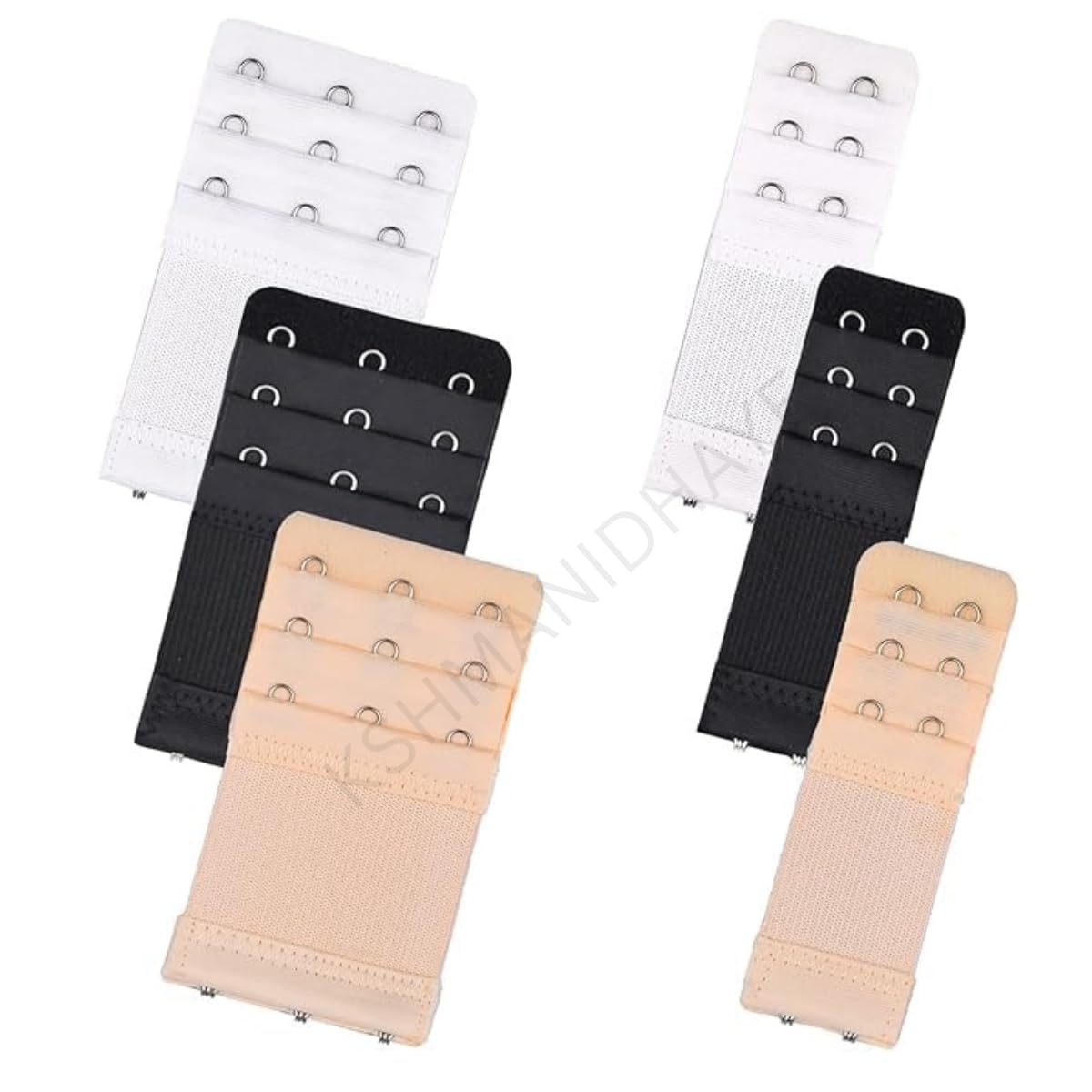 kshmanidhaye 6pcs Elastic Bra Hook Strap Extensions, Bra Increase Band Length 3 Hooks 3 Rows, 2 Hooks 3 Rows extender for Women-picture-34