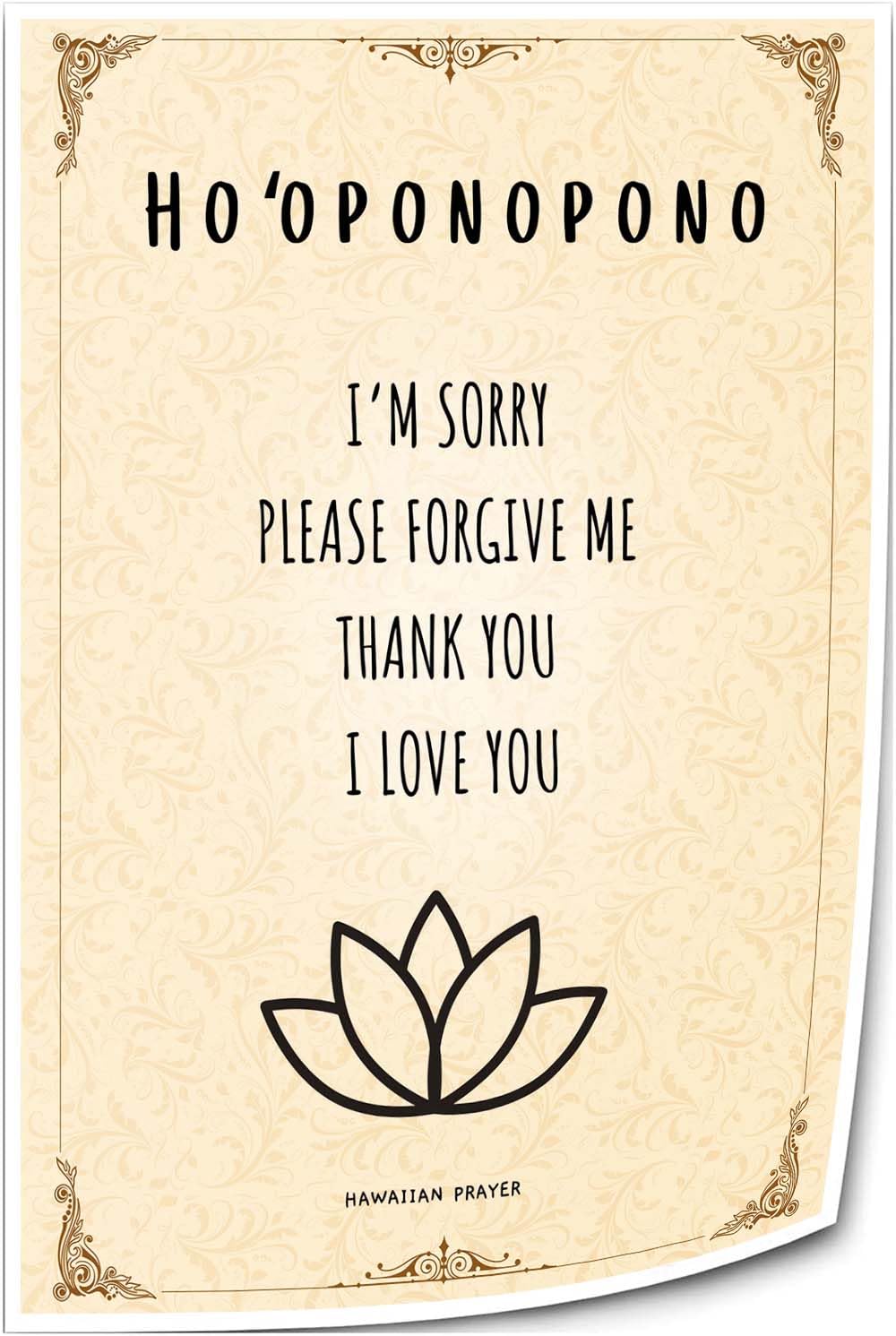 Zhahugge Hooponopono Prayer Poster Prints Canvas Picture Posters Wall Art Deco Decor Aesthetic Hall Artwork Modern Room Decorations