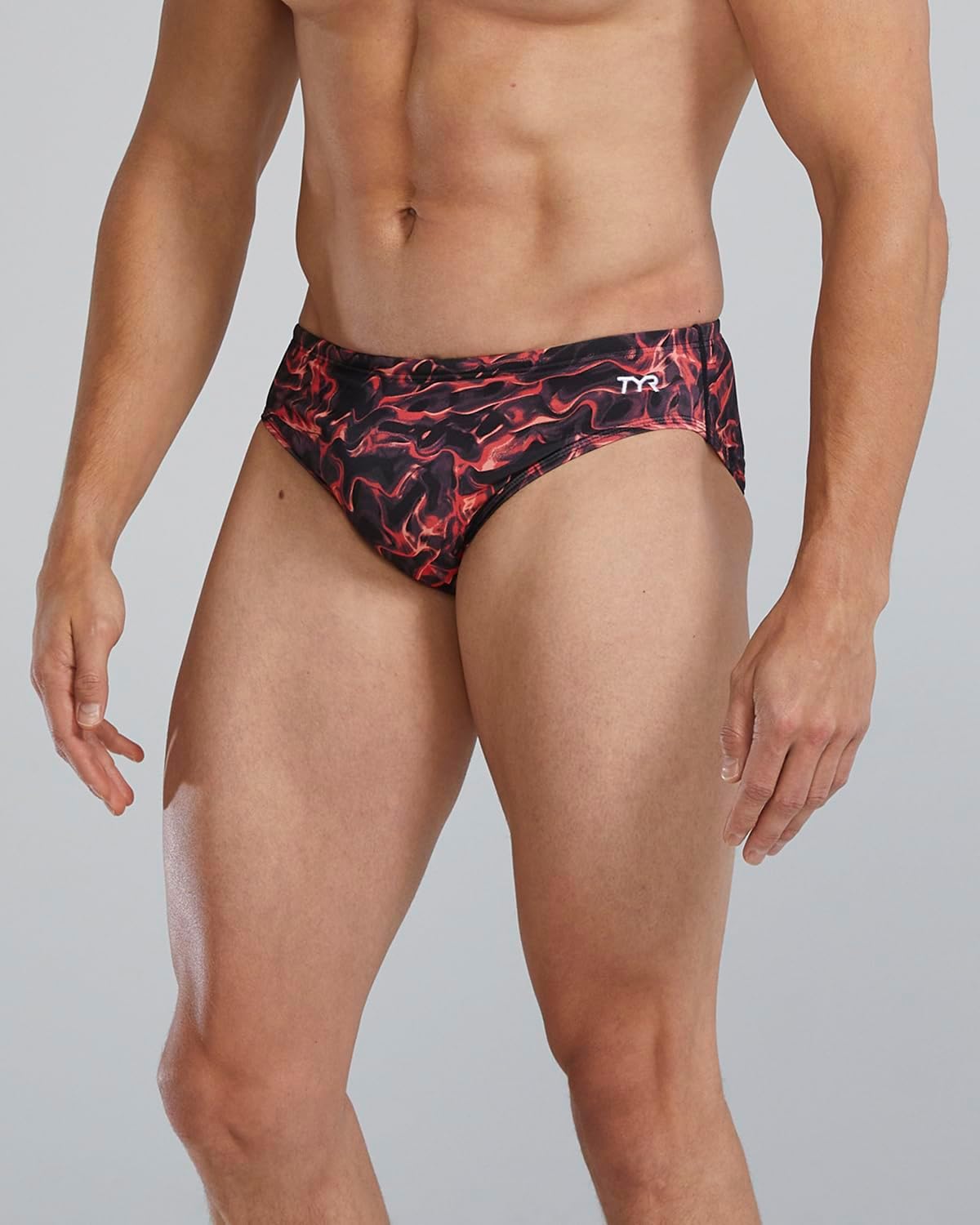 TYR Men's Durafast Elite Racer Brief Swimsuit Swim Briefs