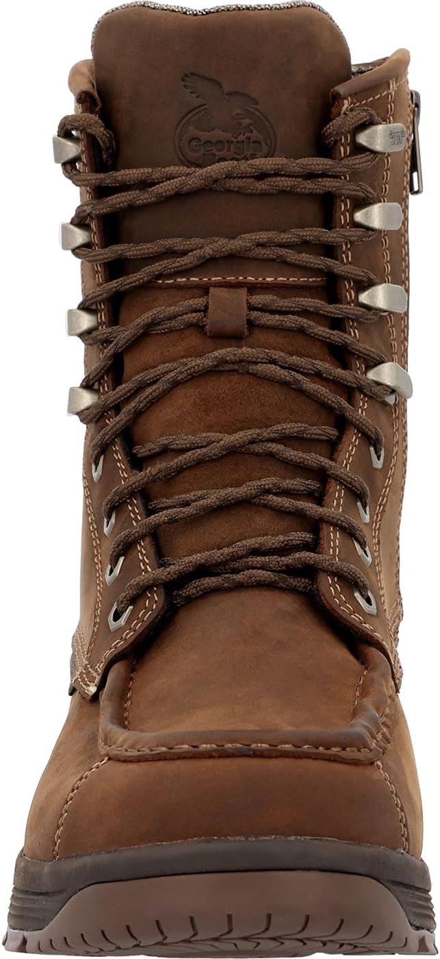 Georgia Boot Athens SuperLyte 8" Waterproof Side-Zip Moc Toe Work Boot