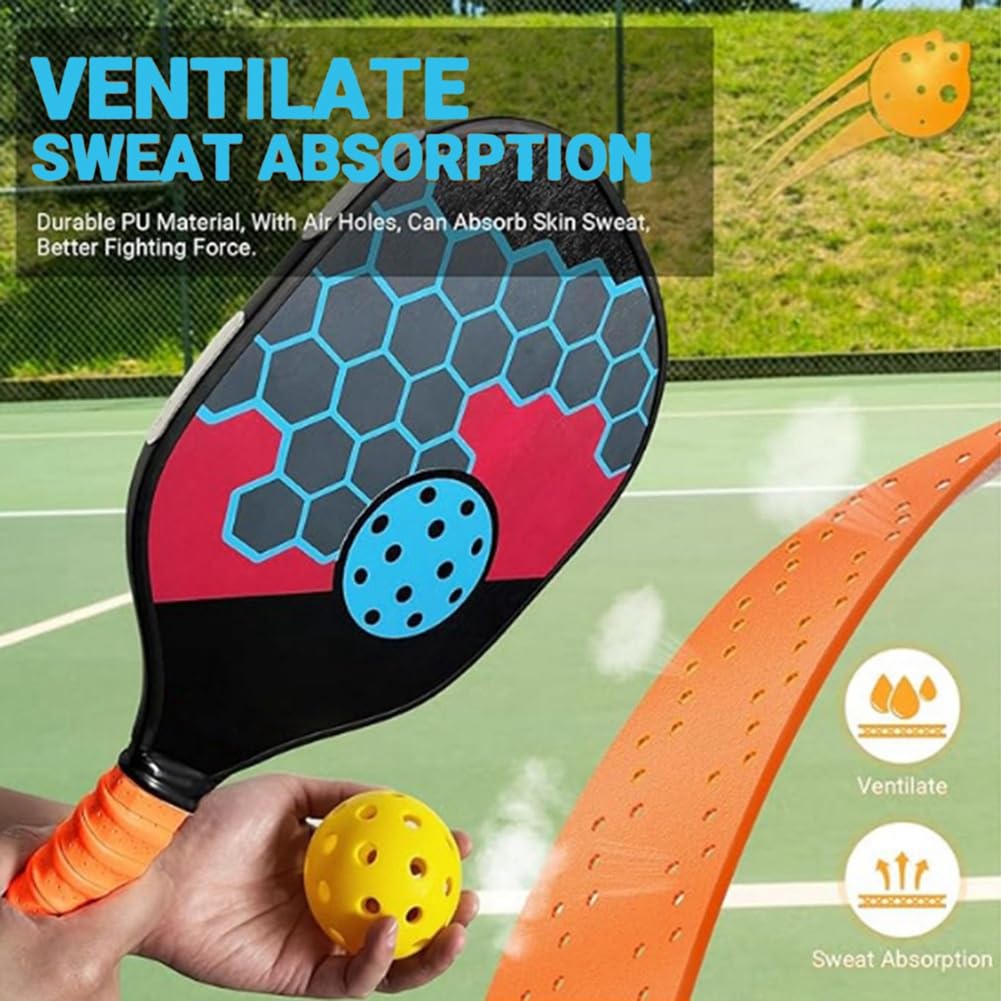 Lot de 2 grips pour raquette de pickleball avec surgrip surélevé pour pickleball